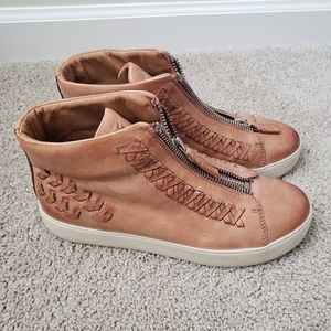 Frye Leather Lena Whip Zip Sneaker